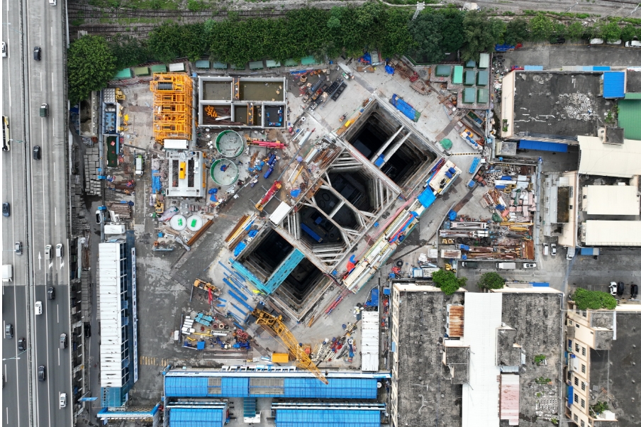 芳白城際廣州火車站至白雲站區間首臺盾構始發