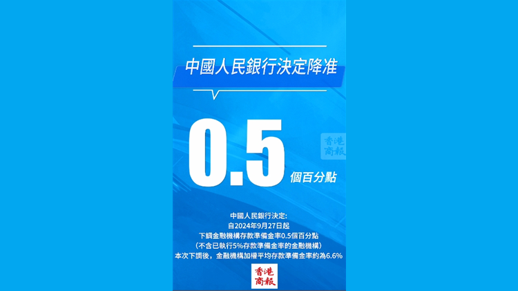 有片 | 中國(guó)人民銀行決定降準(zhǔn) 9月27日起下調(diào)存款準(zhǔn)備金率0.5個(gè)百分點(diǎn)